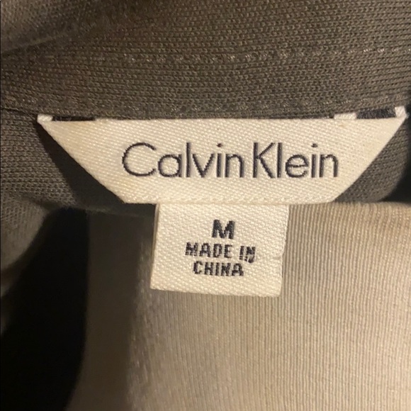 Calvin Klein Men’s Long Sleeve Polo Shirt Grey - Picture 5 of 5